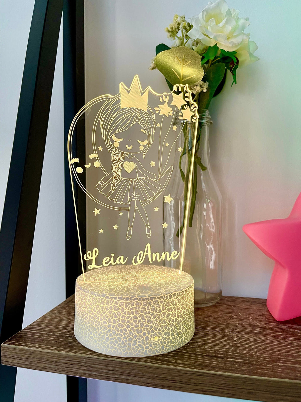 Personalized Moon Fairy Night Light