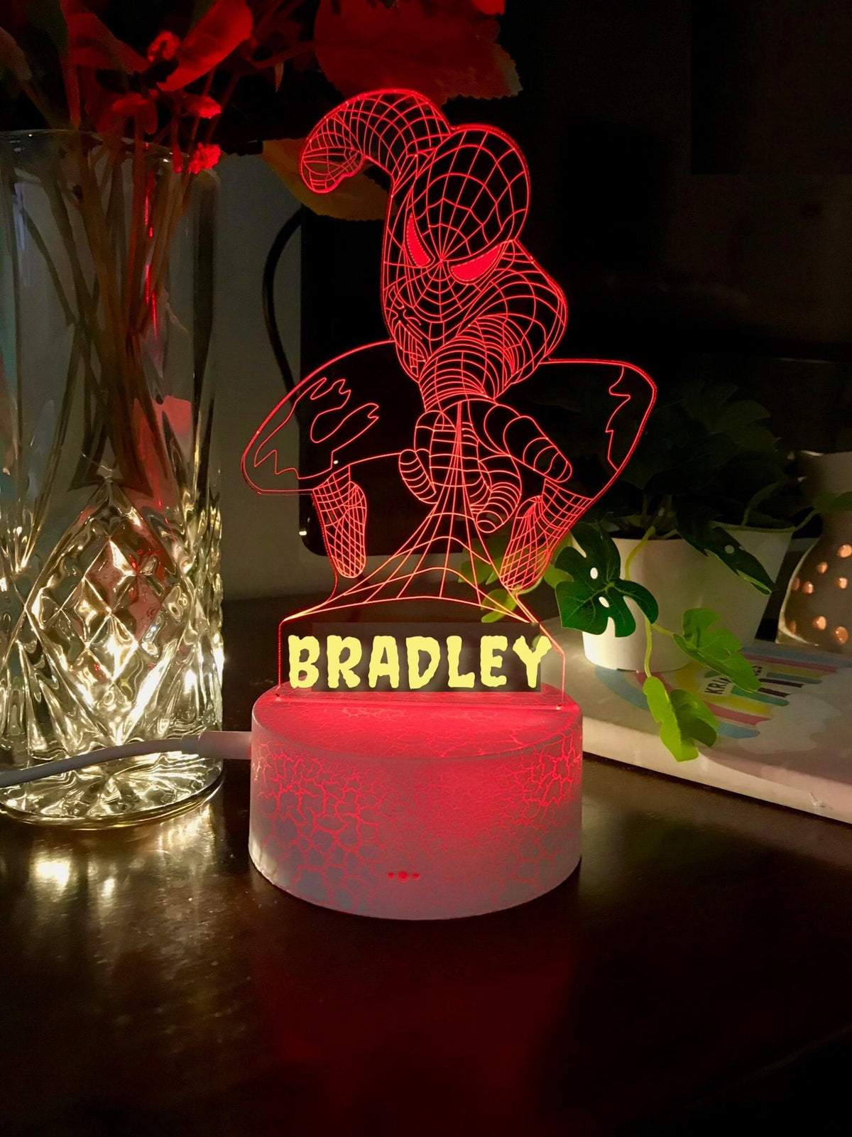 Personalized Spiderman Night Light