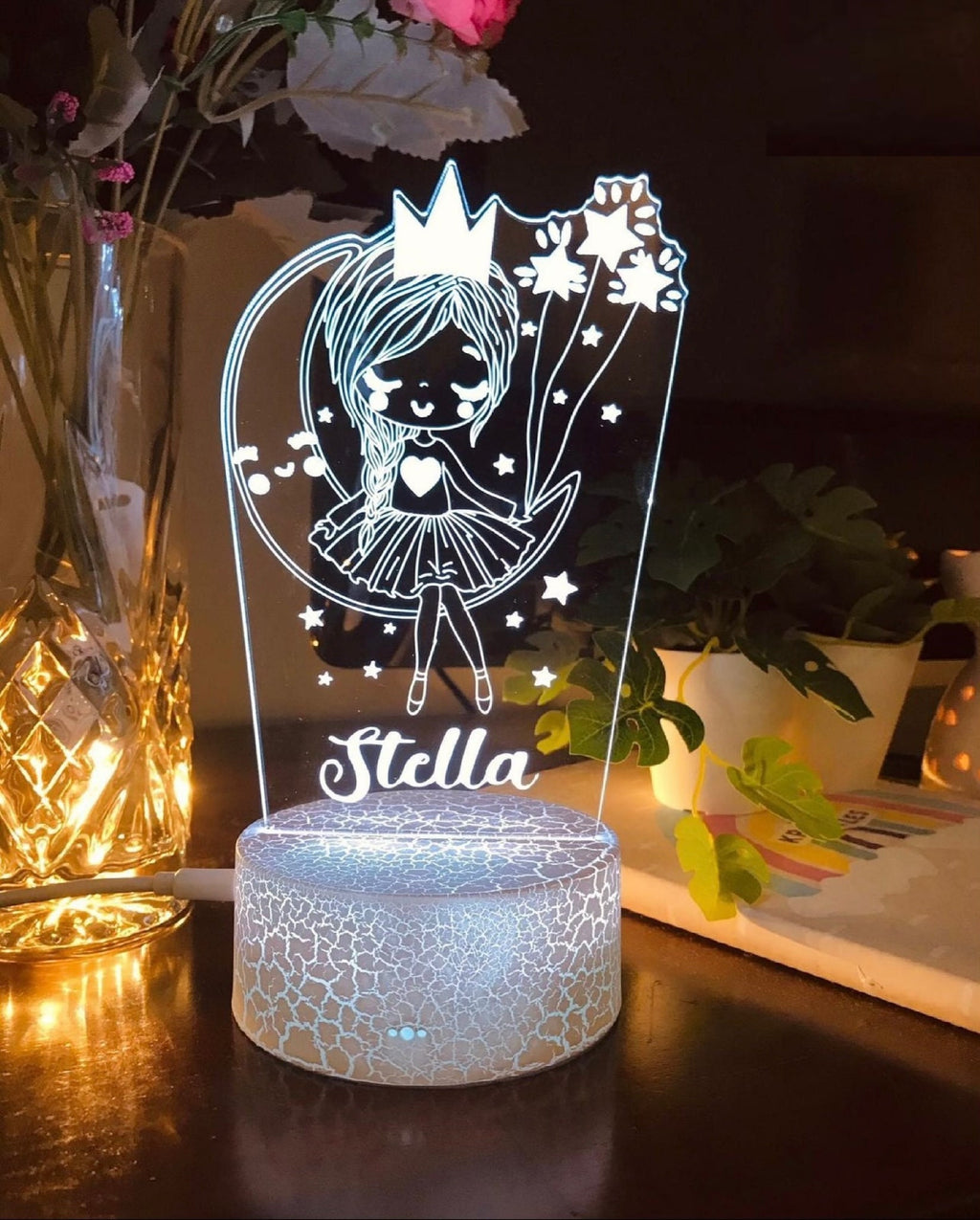 Personalized Moon Fairy Night Light
