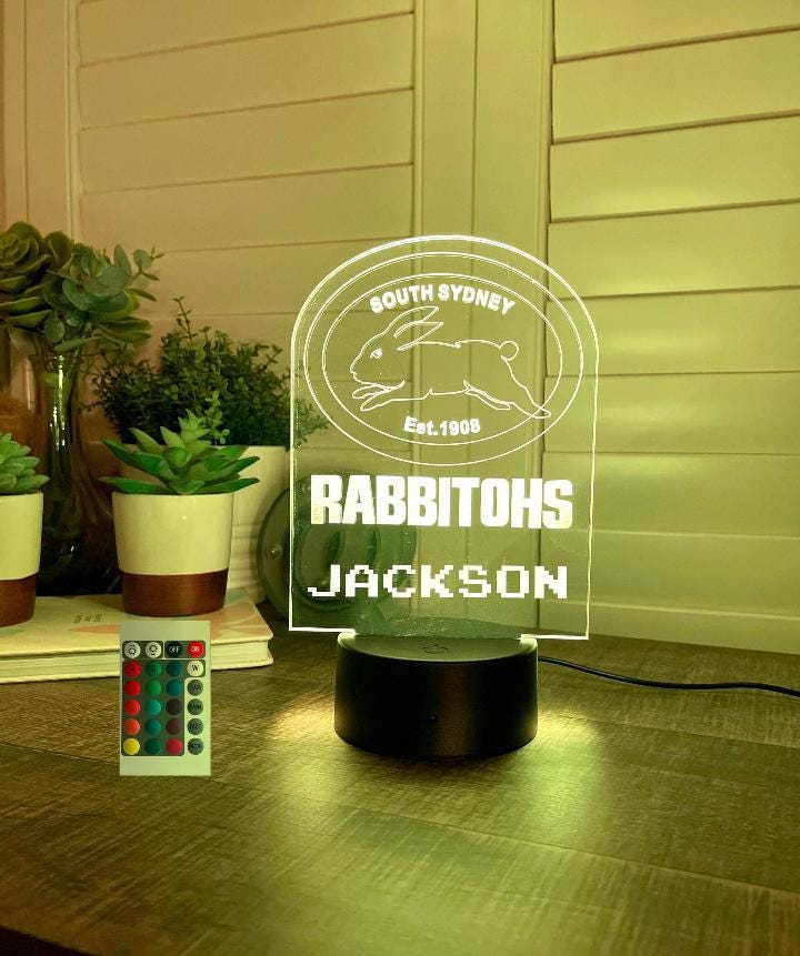 Personalized Rabbitohs Night Light