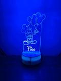 Personalized Mickey Mouse Balloon LED Night Light