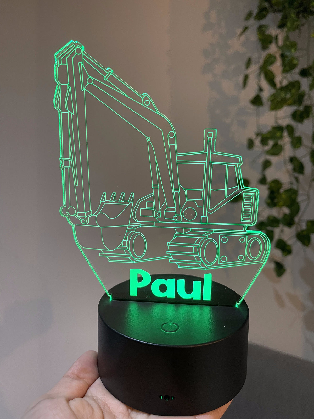 Personalized Bulldozer Night Light