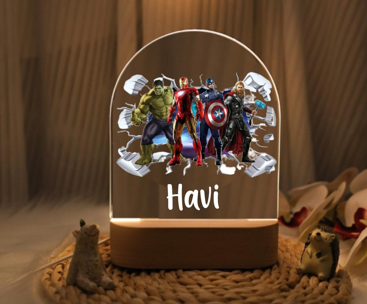 Personalized Superhero Night Light