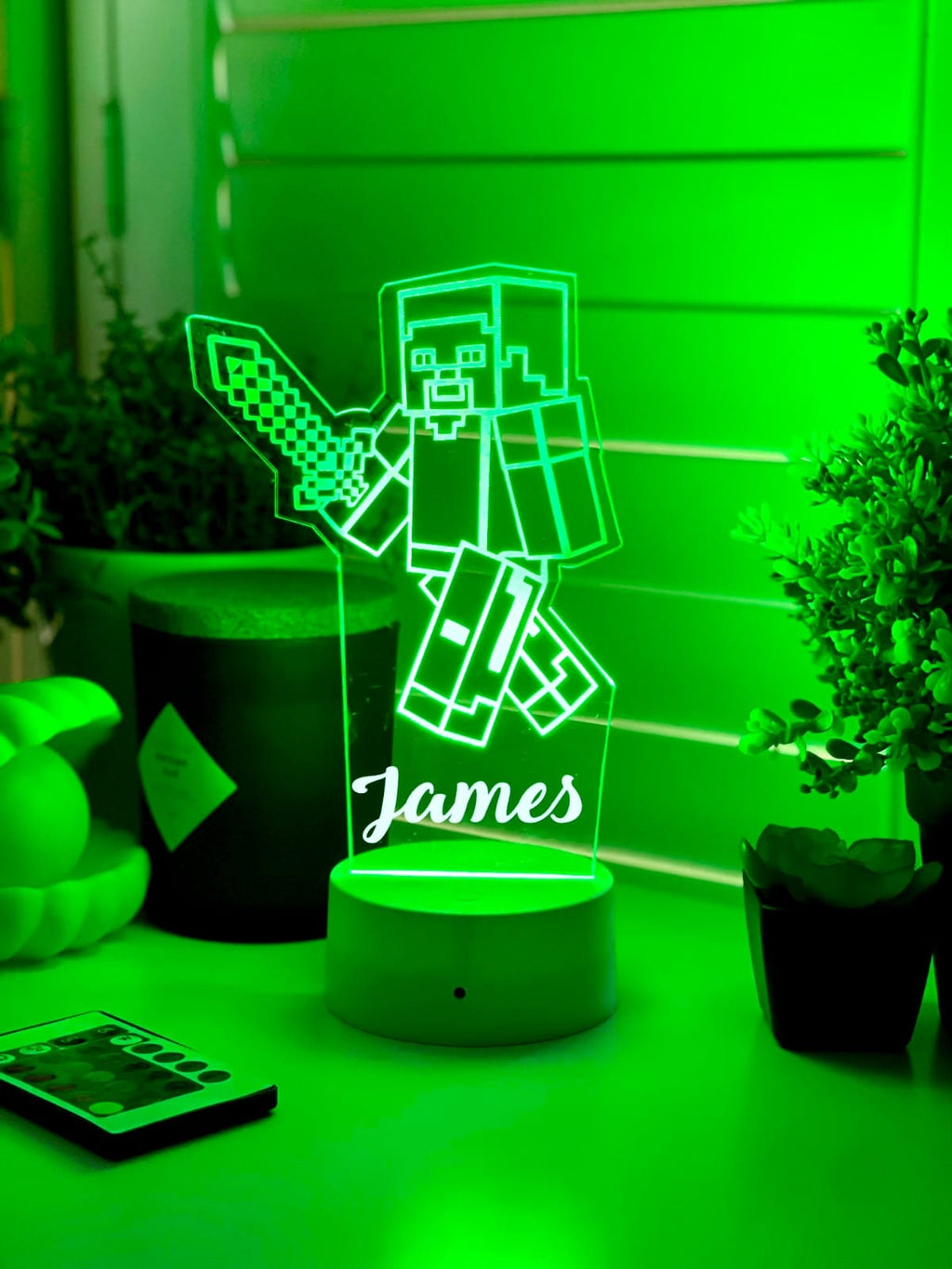 Personalized Minecraft Night Light