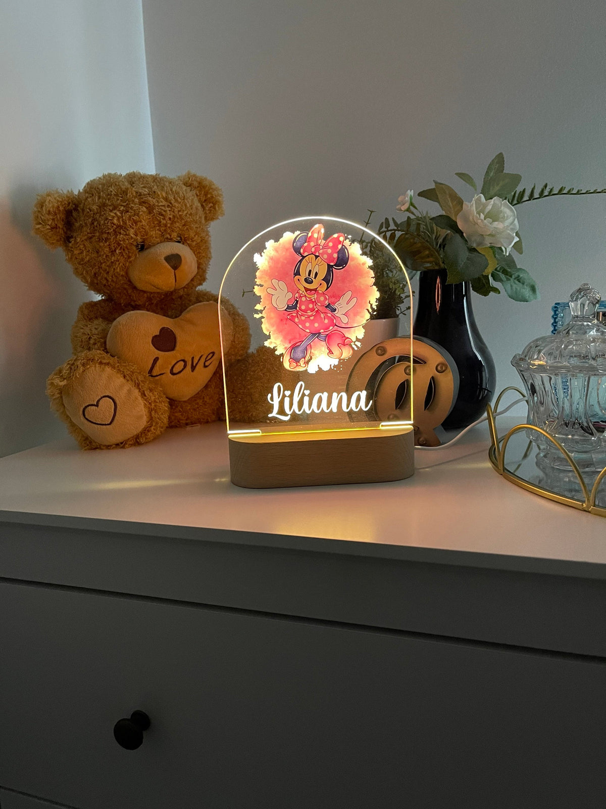 Personalized Minnie Mouse Night Light