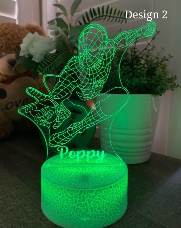 Personalized Spiderman Night Light