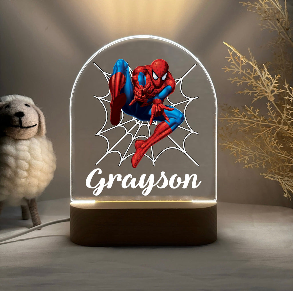 Personalized Spiderman Night Light