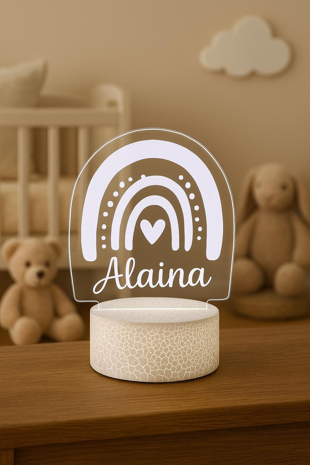 Personalized Rainbow Night Light