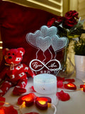 Personalized Heart Balloon Night Light