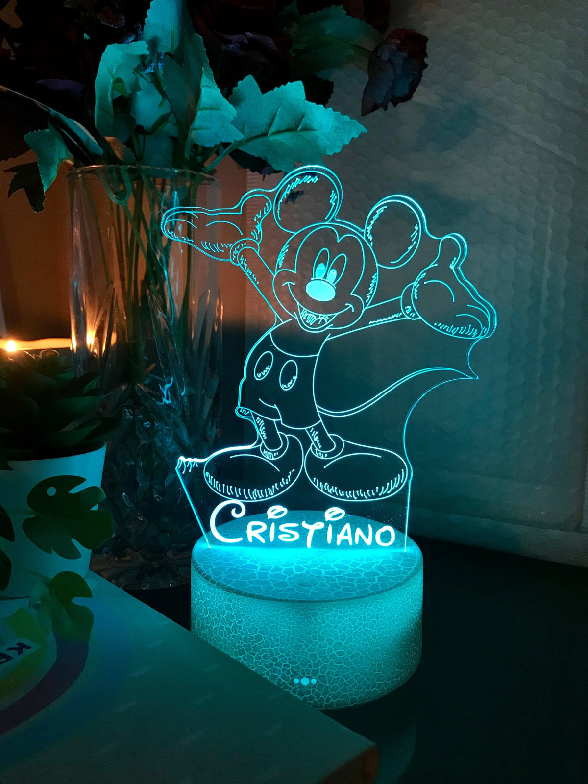 Personalized Mickey Mouse Night Light