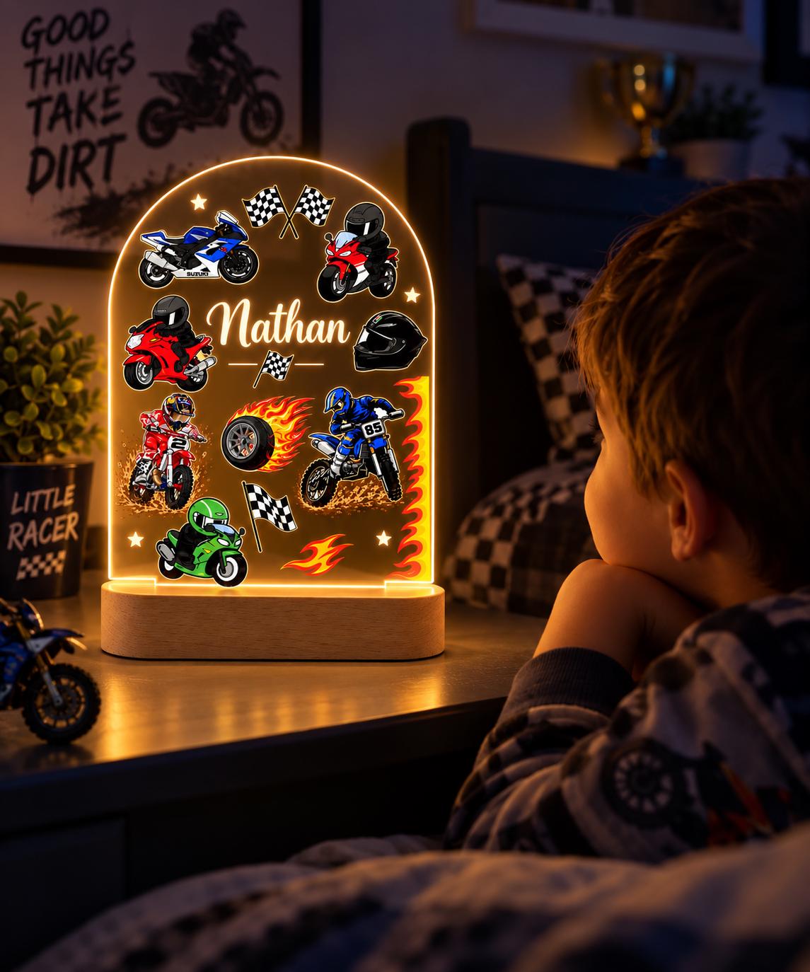Personalised Motocross Night Light