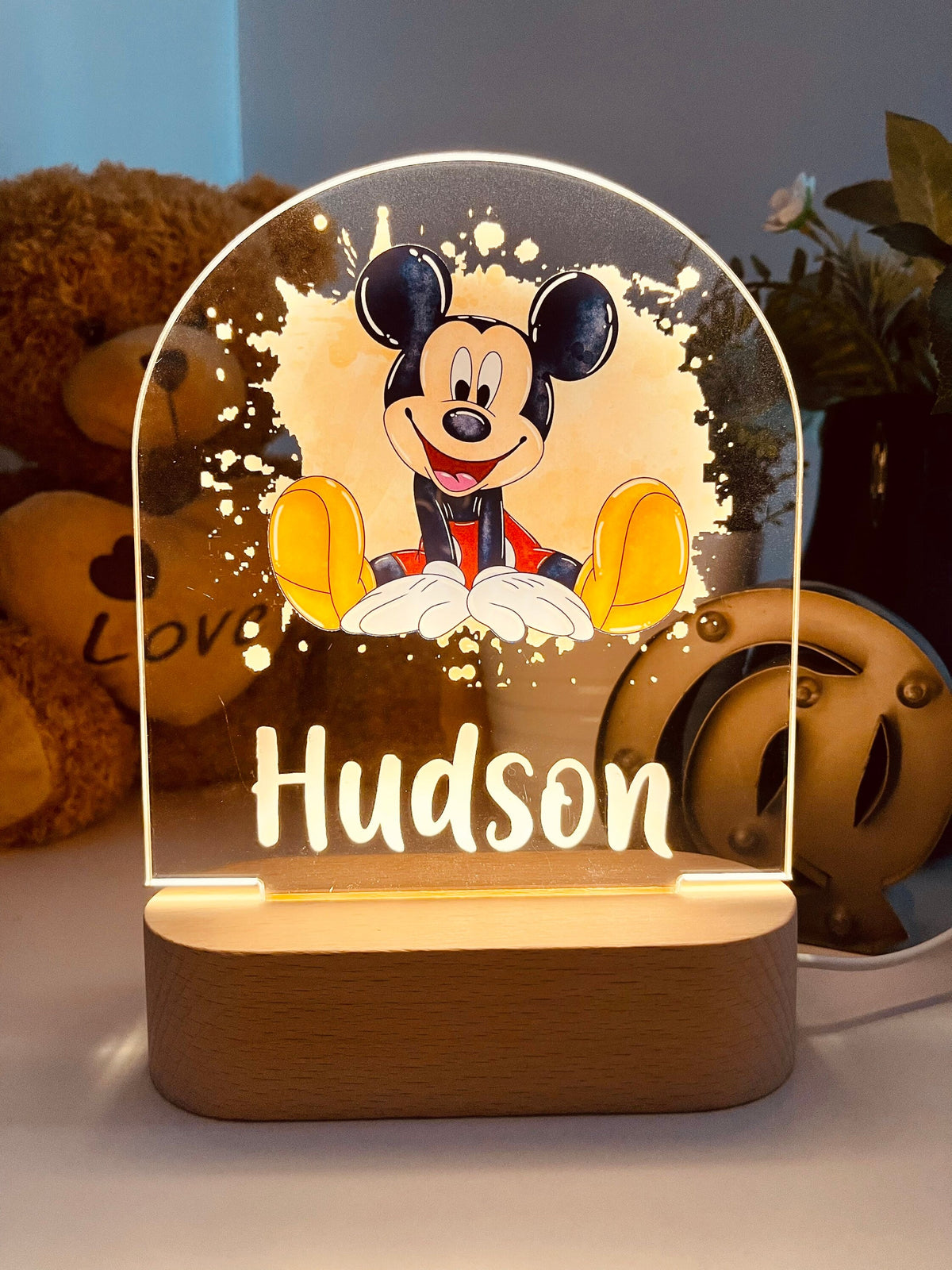 Personalized Mickey Mouse Night Light