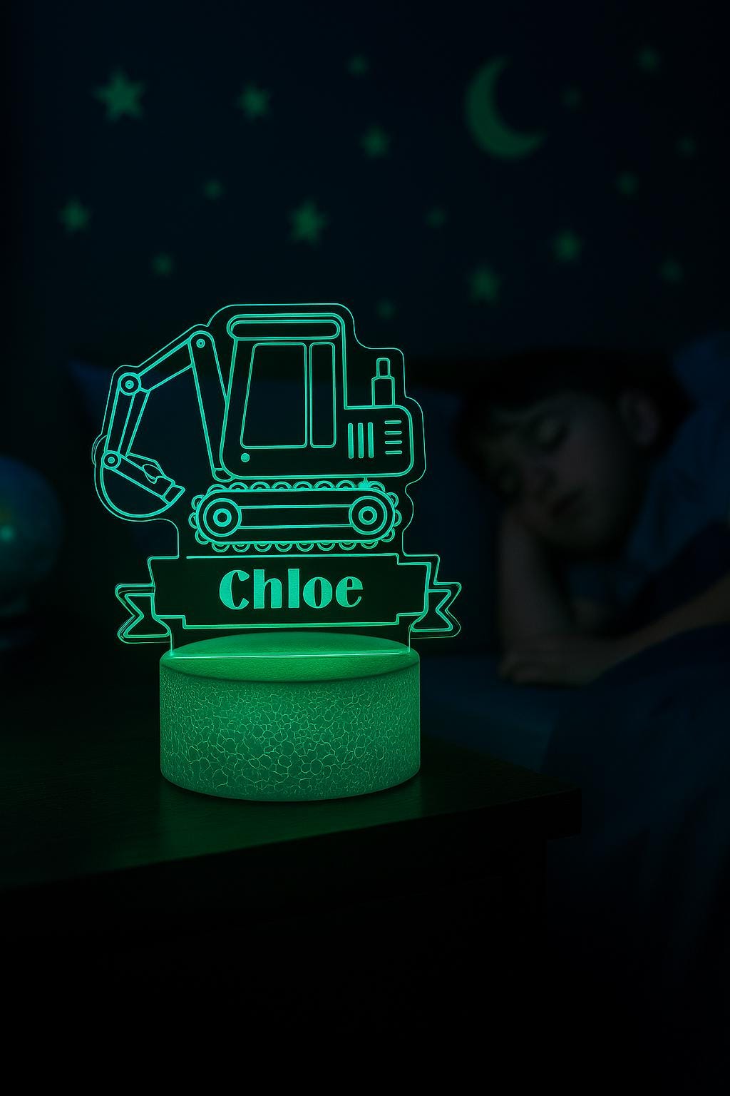 Personalized Digger Truck Night Light