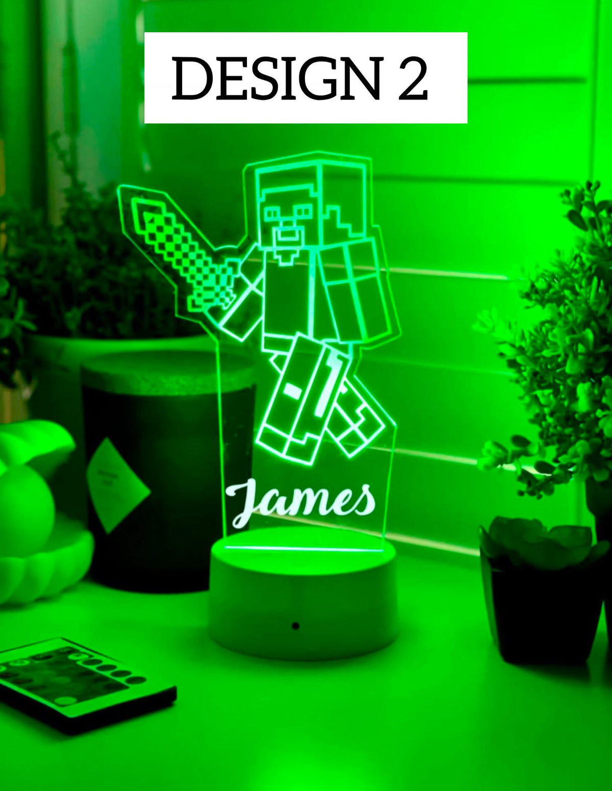 Personalised MINECRAFT Night Light