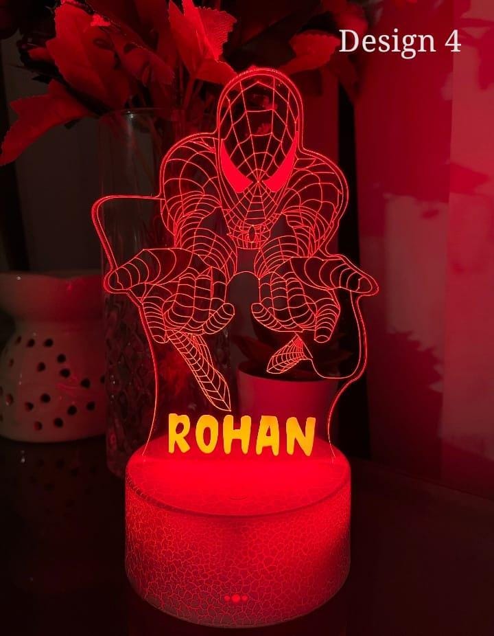 Personalized Spiderman Night Light