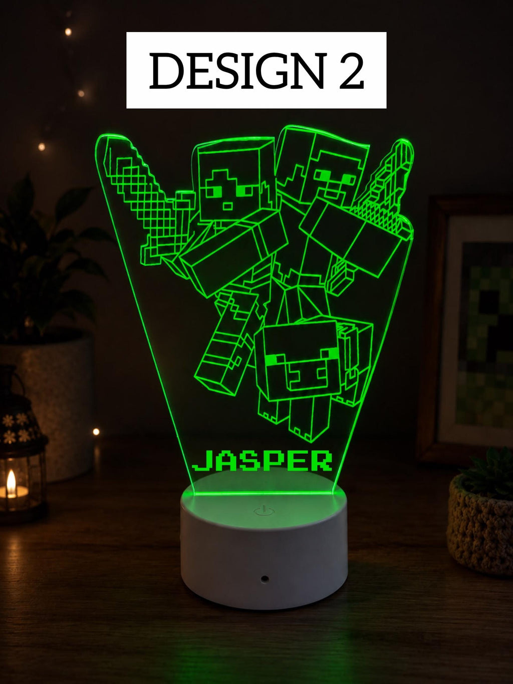 Personalized Minecraft Night Light