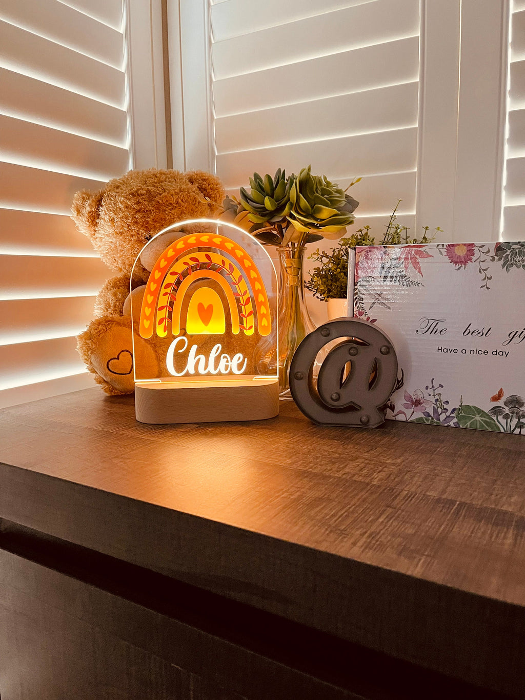 Personalized Rainbow Night Light