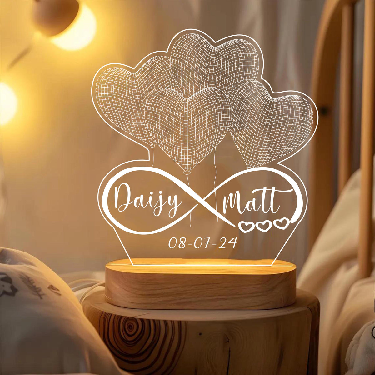 Personalized Infinity Couple Night Light
