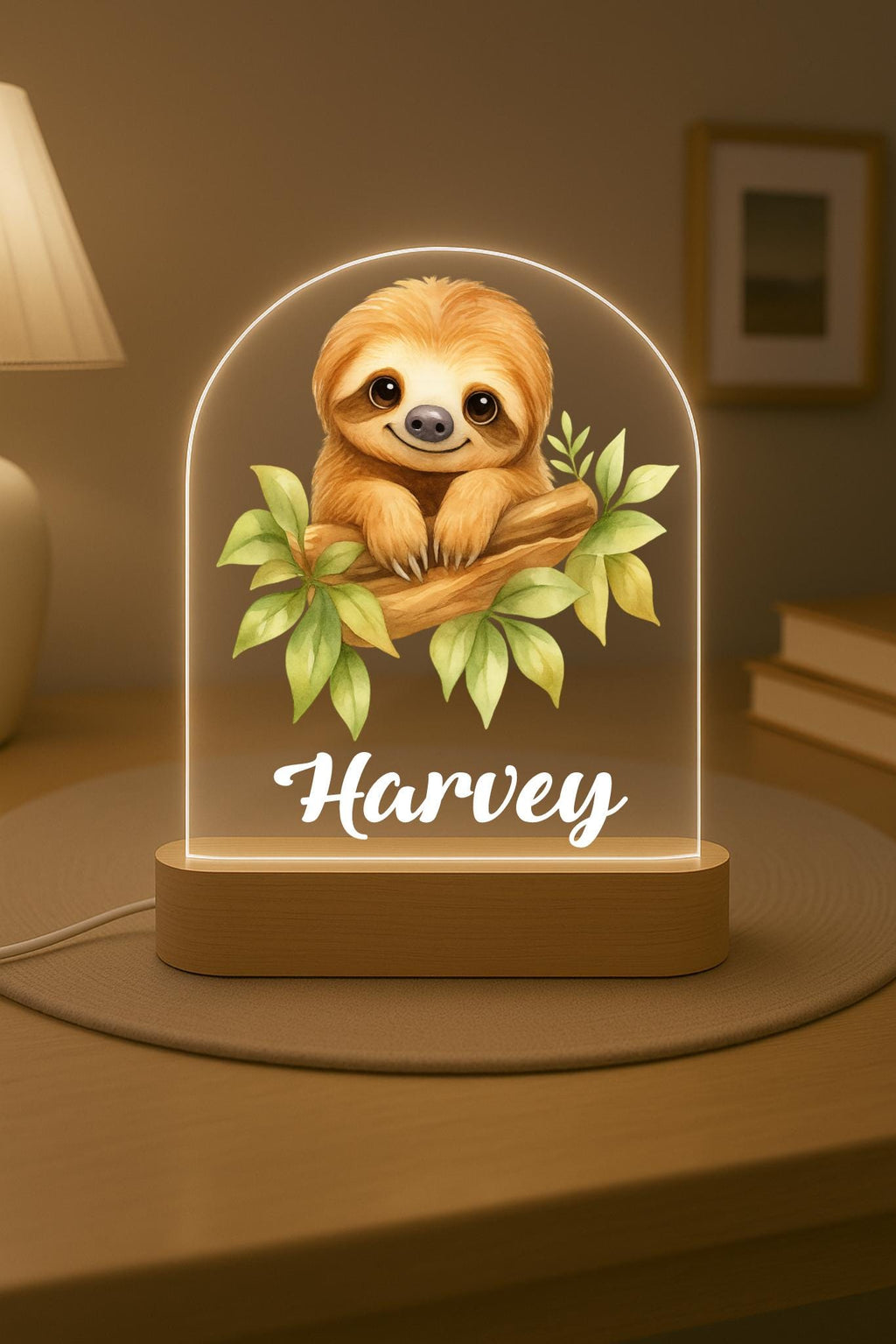 Personalized Sloth Nursery Night Light