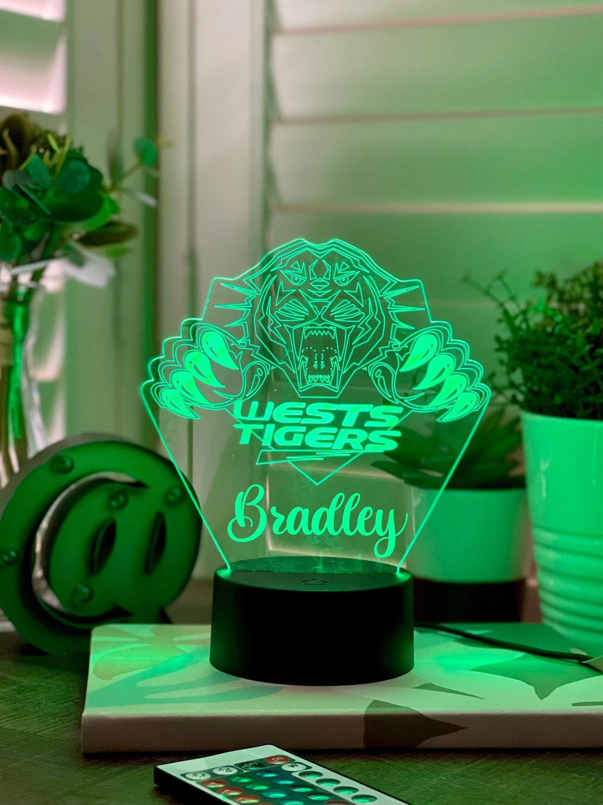 Personalised WESTS TIGERS Night Lamp