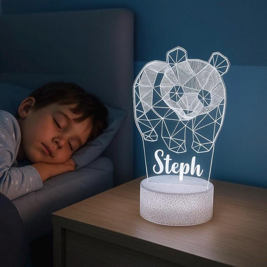 Personalized Panda Night Light