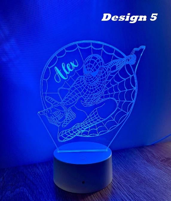 Personalized Spiderman Night Light