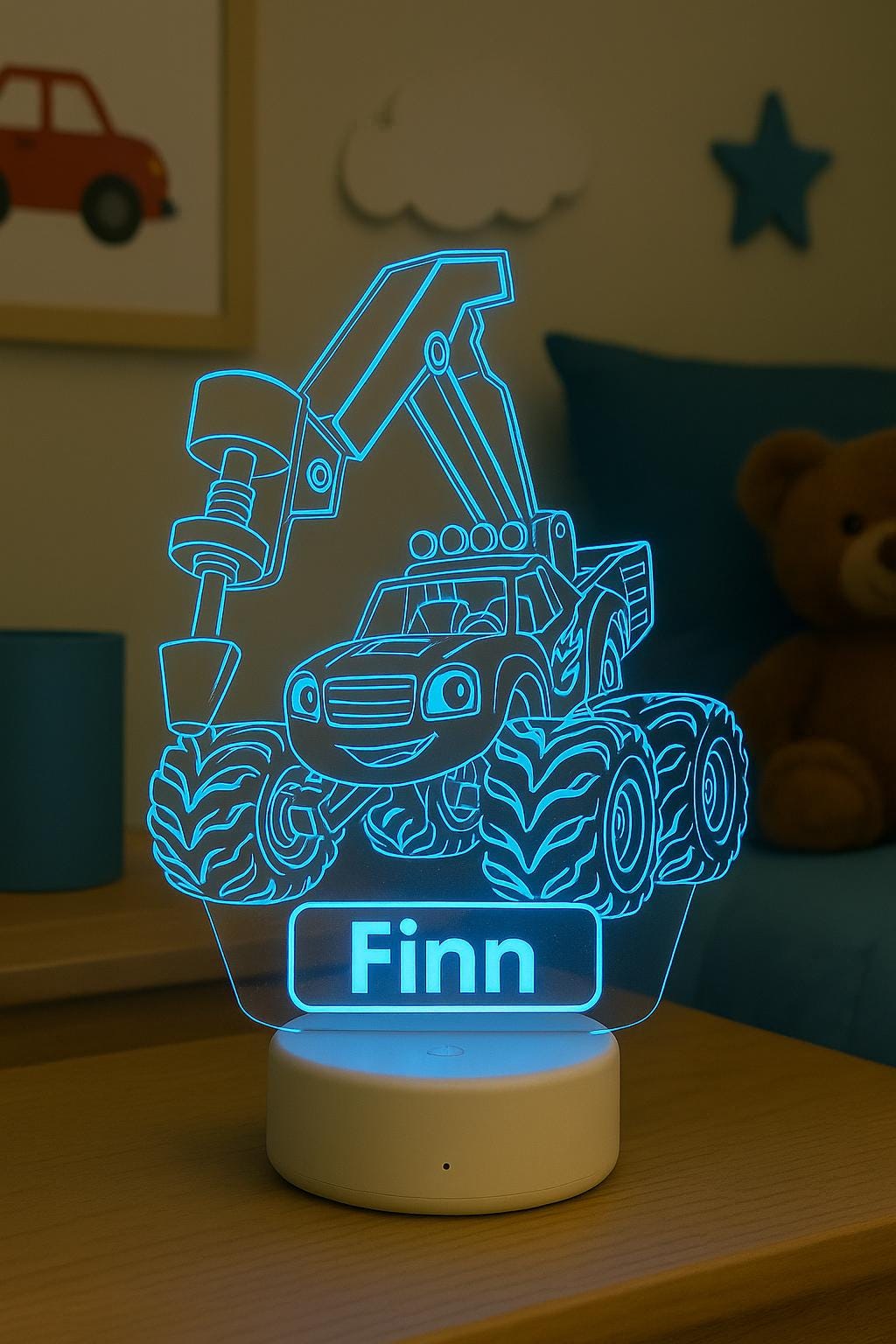 Personalised Monster Truck Night Light