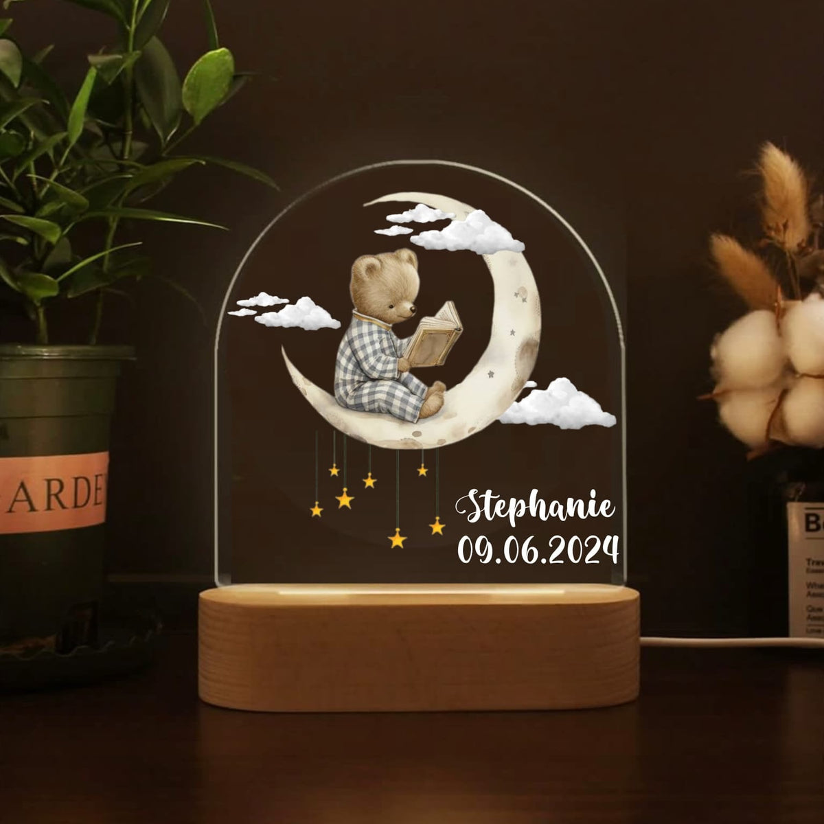 Personalized Teddy Bear Night Light