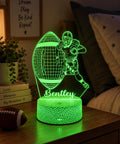 Personalized Rugby Night Light: Football Fan Gift, Custom Rugby Ball, Sportman Room Decor, Perfect Birthday or Christmas Present