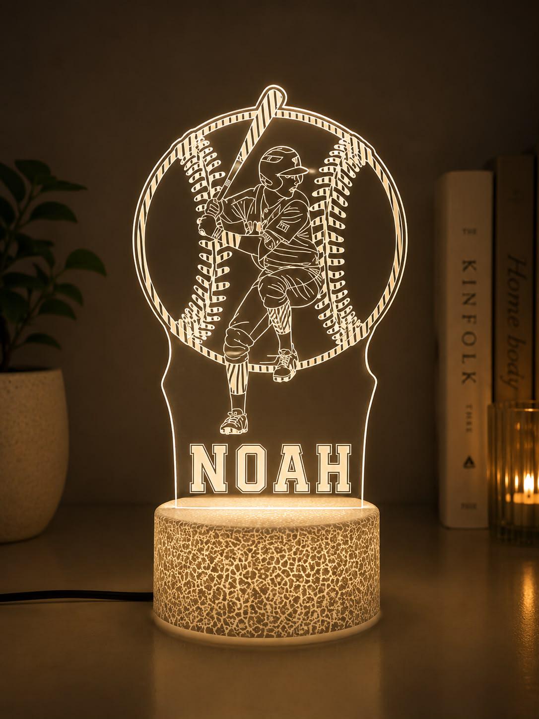 Personalized Baseball Night Light