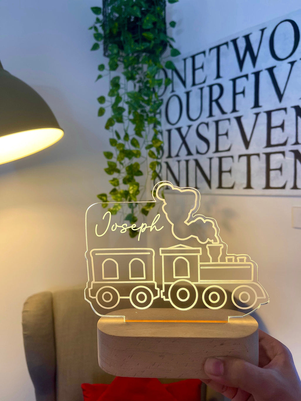 Personalized Train Night Light