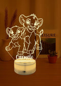 Personalized Nala and Simba Lion King Night Light