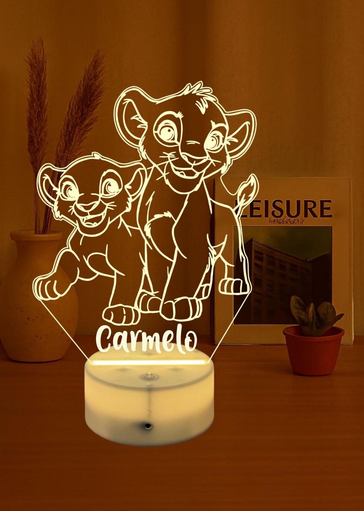 Personalized Nala and Simba Lion King Night Light