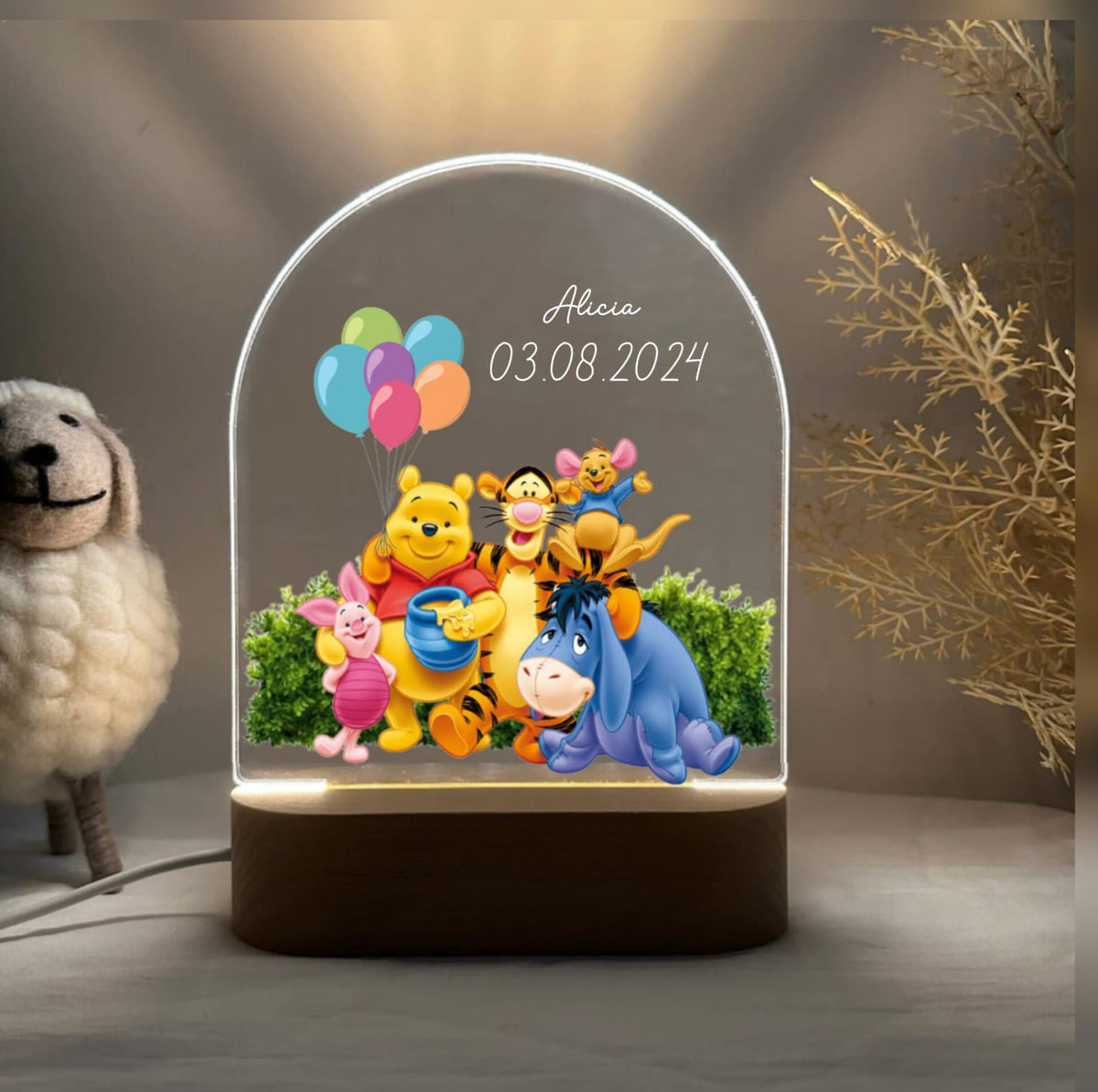 Personalized Winnie the Pooh Night Light