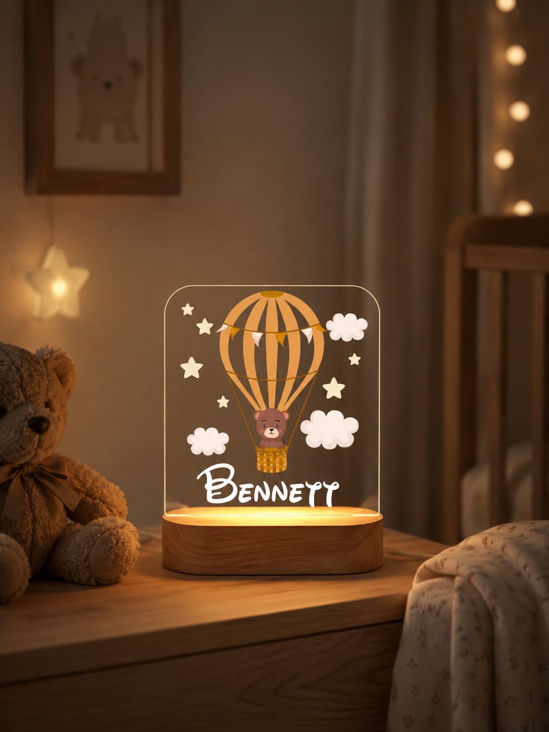 Personalized Hot Air Balloon Night Light