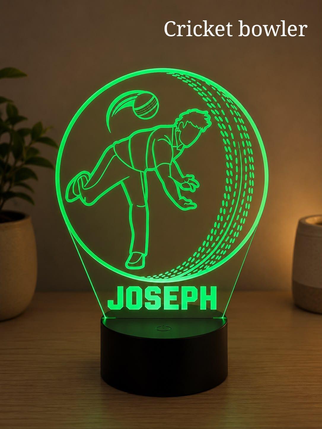 Personalized Cricket Night Light