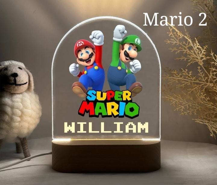 Personalized Mario Bros Night Light