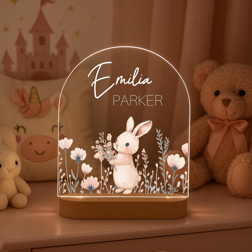 Personalized Rabbit Night Light