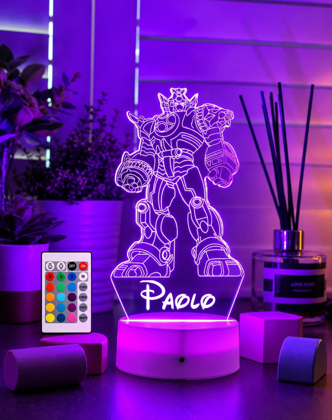 PERSONALIZED TRANSFORMER LED NIGHT LIGHT